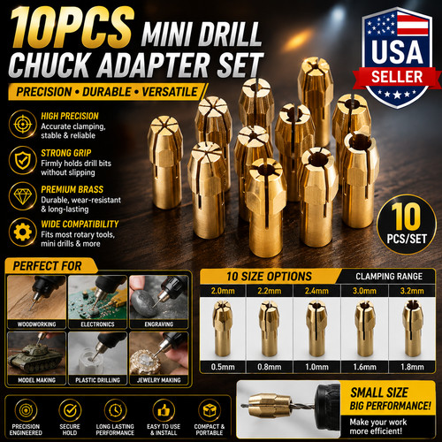 10pcs mini drill chuck - drill, adapter